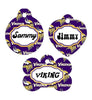 Vikings dog collar handmade adjustable buckle collar football 1" wide or leash - Petcollarshandmades