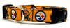 Steelers dog collar handmade adjustable buckle collar 5/8" wide or leash Petcollarshandmade