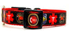 Rescue 911 Police dog collar handmade adjustable buckle collar 1" wide or leash - Petcollarshandmades