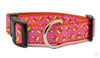 Halloween Candy Corn dog collar handmade adjustable buckle 1"wide or leash Petcollarshandmade