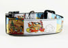 Flintstones dog collar handmade adjustable buckle collar 1" wide or leash fabric - Petcollarshandmades