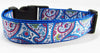 Paisley dog collar handmade adjustable buckle collar 1"wide or leash Petcollarshandmade