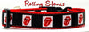 Rolling Stones dog collar Rock N Roll handmade adjustable buckle 1"or 5/8"wide Petcollarshandmade