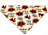 Thanksgiving Dog Bandana, Over the Collar dog bandana Dog collar bandana puppy Petcollarshandmade