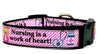 Nursing dog collar handmade adjustable buckle collar 1" wide or leash Petcollarshandmade
