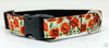 Flowers dog collar handmade adjustable buckle collar 5/8" wide or leash fabric - Petcollarshandmades