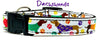 Dachshunds dog collar handmade adjustable buckle collar 1" or 5/8"wide or leash - Petcollarshandmades