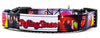 Rolling Stones Dog collar handmade adjustable buckle 5/8"wide or leash rock Petcollarshandmade