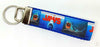 Jaws movie Key Fob Wristlet Keychain 1"wide Zipper pull Camera strap handmade - Petcollarshandmades