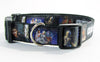 Beetlejuice dog collar handmade adjustable buckle collar 1" or 5/8"wide or leash Petcollarshandmade