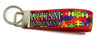 Autism Awareness Key Fob Wristlet Keychain 1"wide Zipper pull Camera strap - Petcollarshandmades