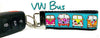 VW Bus Key Fob Wristlet Keychain 1 1/4"wide Zipper pull Camera strap - Petcollarshandmades