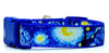 Van Gogh dog collar handmade adjustable buckle collar 1" wide or leash artist Petcollarshandmade