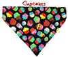 Cupcakes Dog Bandana, Over the Collar dog bandana, Dog collar bandana, puppy - Petcollarshandmades