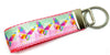 Butterflies Key Fob Wristlet Keychain 1"wide Zipper pull Camera strap handmade Petcollarshandmade