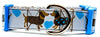Dachshund dog collar handmade adjustable buckle collar 1" wide or leash Boy blue - Petcollarshandmades