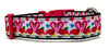 Pink Flamingo dog collar Handmade adjustable buckle 1" or 5/8" wide or leash - Petcollarshandmades