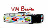 VW Beetle dog collar handmade  adjustable buckle collar 1" or 5/8" wide or leash Petcollarshandmade