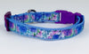 Flowers cat or small dog collar 1/2" wide adjustable handmade bell or leash Petcollarshandmade