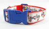 Autism Awareness dog collar handmade adjustable buckle collar 1 wide or leash - Petcollarshandmades