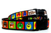 M & M's candy dog collar handmade adjustable buckle  1" or 5/8" wide or leash Petcollarshandmade
