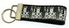 I Love Rock N Roll Key Fob Wristlet Keychain 11/4"wide Zipper pull Camera strap - Petcollarshandmades