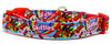 Skittles dog collar handmade adjustable buckle collar 5/8" wide or leash Petcollarshandmade