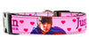 Justin Bieber dog collar Handmade adjustable buckle 1" wide or leash Rock N Roll Petcollarshandmade