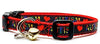Autism cat or small dog collar 1/2" wide adjustable handmade bell or leash - Petcollarshandmades