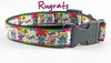 Rugrats dog collar handmade adjustable buckle collar 1" or 5/8" wide or leash Petcollarshandmade
