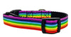 Rainbow Pride dog collar handmade adjustable buckle collar 5/8" wide or leash Petcollarshandmade