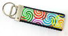 Swirls Key Fob Wristlet Keychain 1 1/4"wide Zipper pull Camera strap - Petcollarshandmades