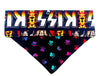 Kiss Dog Bandana Over the Collar dog bandana Dog collar bandana music icon Petcollarshandmade