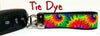 Tie Dye Key Fob Wristlet Keychain 1"wide Zipper pull Camera strap handmade Petcollarshandmade