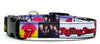 Rolling Stones Dog collar handmade adjustable buckle 5/8"wide or leash rock Petcollarshandmade