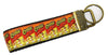 Cheetos Key Fob Wristlet Keychain 1"wide Zipper pull Camera strap handmade - Petcollarshandmades