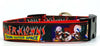 Killer Klowns dog collar handmade adjustable buckle collar 1" wide or leash - Petcollarshandmades