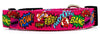Super Hero pink dog collar handmade adjustable buckle 1"or 5/8" wide or leash Petcollarshandmade