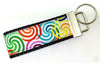 Swirls Key Fob Wristlet Keychain 1 1/4"wide Zipper pull Camera strap - Petcollarshandmades