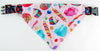 Candy Dog Bandana, Over the Collar dog bandana, Dog collar bandana, puppy - Petcollarshandmades