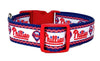 Phillies dog collar handmade adjustable buckle collar 5/8" wide or leash fabric Petcollarshandmade