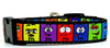 M & M's candy dog collar handmade adjustable buckle  1" or 5/8" wide or leash Petcollarshandmade