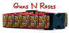 Guns N Roses dog collar handmade adjustable buckle collar 1"or 5/8"wide or leash Petcollarshandmade