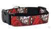 Day Of The Dead dog collar handmade adjustable buckle collar 1"wide or leash - Petcollarshandmades