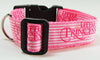 Princess Dog collar handmade adjustable buckle collar 1" wide or leash Pink $6 - Petcollarshandmades