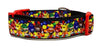 M&M's candy dog collar handmade adjustable buckle collar 1" wide or leash - Petcollarshandmades