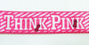 Think Pink dog collar Handmade adjustable buckle collar 1" wide or leash Petcollarshandmade