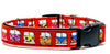 VW Bus dog collar handmade adjustable buckle collar 5/8" wide or leash Red Petcollarshandmade