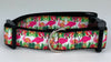 Pink Flamingo dog collar Handmade adjustable buckle collar 1" wide or leash $6 - Petcollarshandmades
