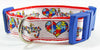Autism Awareness dog collar handmade adjustable buckle collar 1 wide or leash - Petcollarshandmades